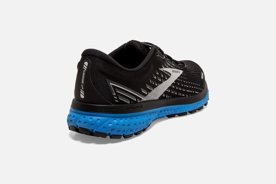 Ghost 13 Road Brooks Running Shoes NZ Mens - Black/Grey/Blue - ALGPNQ-074